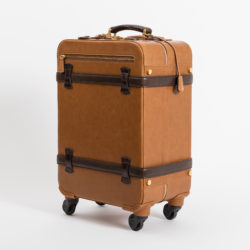 Trolley - cognac / testa moro fatto a mano